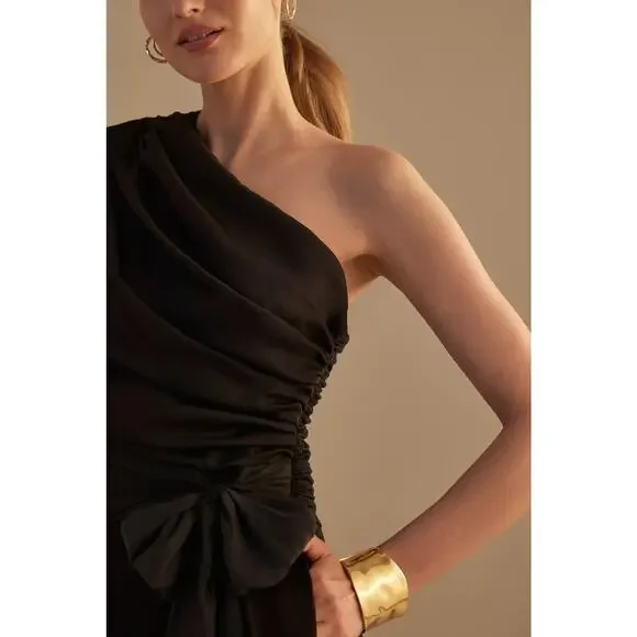 NWT Anthropologie DOLAN Single-Shoulder Black Top - Medium - Picture 3 of 10